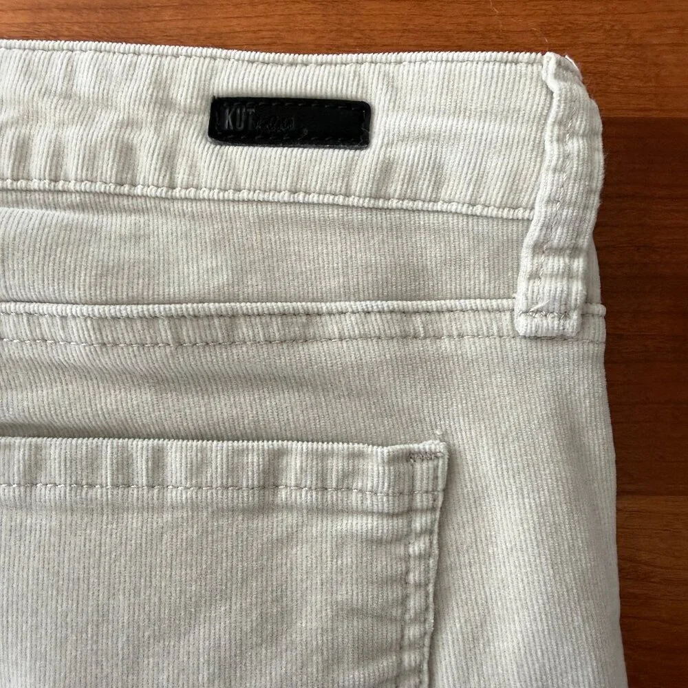 KUT from the KLOTH | Off-White Diana Straight Corduroy Pants, Size 14 - Picture 2 of 5
